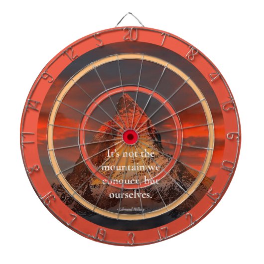 ことわざやる気を起こさせるby Edmund Hillary Mnt.エベレスト ダーツボード (正面)