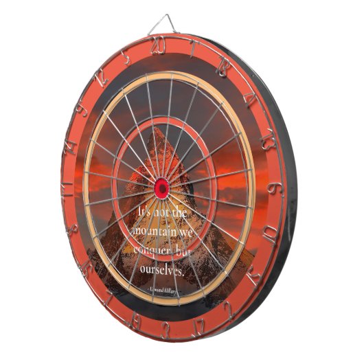 ことわざやる気を起こさせるby Edmund Hillary Mnt.エベレスト ダーツボード (正面右)