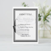 ことわざを用いるカキ貝は"世界あなたのです 出欠カード (スタンド正面)