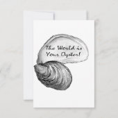 ことわざを用いるカキ貝は"世界あなたのです 出欠カード (裏面)