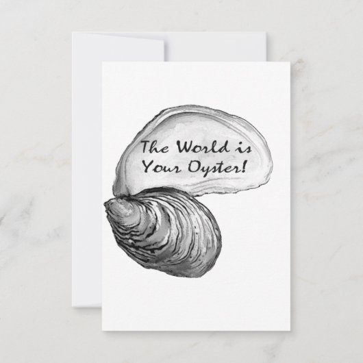 ことわざを用いるカキ貝は"世界あなたのです 出欠カード (裏面)