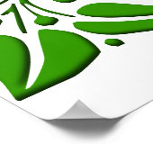 ことわざオーガニックウィズアコーンヴィンテージアートプリント ポスター (角)