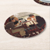 ことわざグレースバイノーマンロックウェル ラウンドペーパーコースター (アングル)