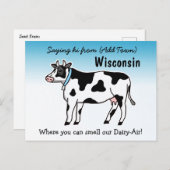 ことわざハイウィスコンシンここで私たちの乳製品の匂いを嗅ぐことができる ポストカード (正面/裏面)
