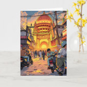 ことわざハローインド | コルカタ カード (黄色い花)