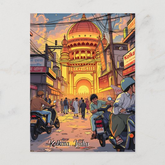 ことわざハローインド | コルカタ ポストカード (正面)