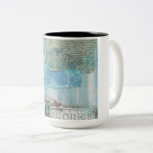 ことわざミックスメディアアートブルー ツートーンマグカップ (正面右)