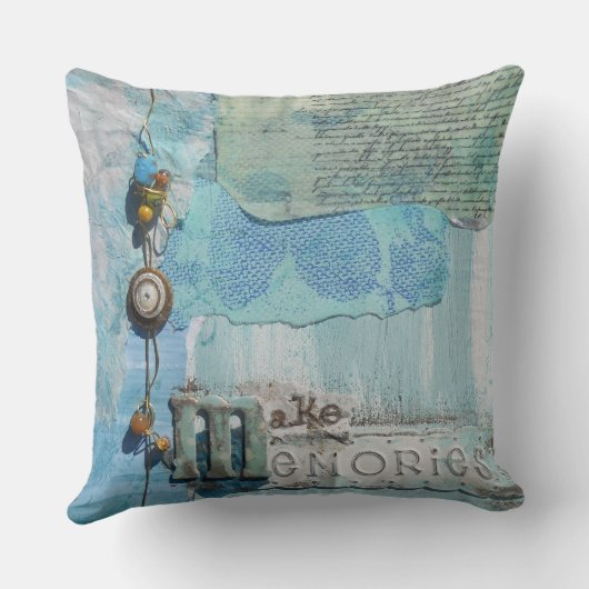 ことわざミックスメディアメモリーズブルー クッション (裏面)