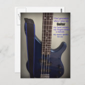 ことわざ付きブルーエレキギター ポストカード (正面/裏面)