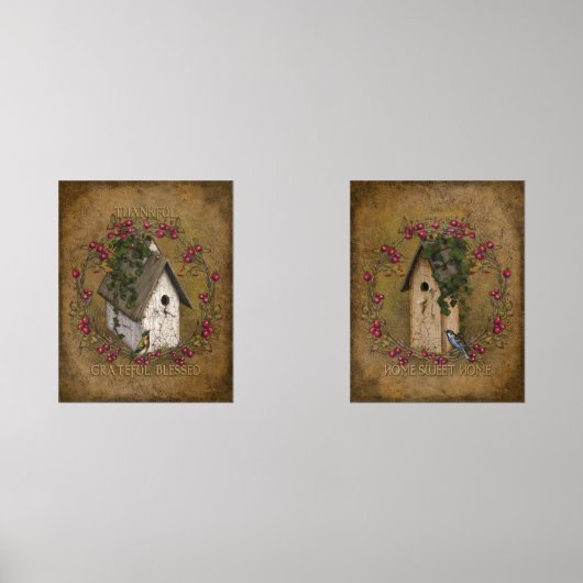 ことわざ前向きヴィンテージルックバードハウズベリー (正面)