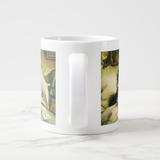 ことわざ当社祈りの言葉サスペンスチャールズバートン理容師 ジャンボコーヒーマグカップ (裏面)