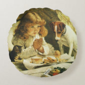 ことわざ当社祈りの言葉サスペンスチャールズバートン理容師 ラウンドクッション (正面)