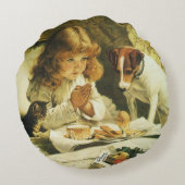 ことわざ当社祈りの言葉サスペンスチャールズバートン理容師 ラウンドクッション (裏面)