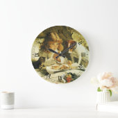 ことわざ当社祈りの言葉サスペンスチャールズバートン理容師 ラージ壁時計 (ホーム)