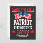 ことわざ愛国者は十分ではない ポストカード (正面/裏面)