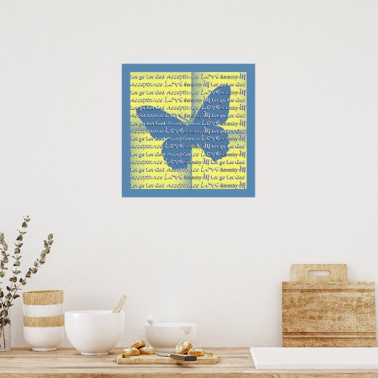 ことわざ感動的引用文ブルーバタフライポスター ポスター (キッチン)