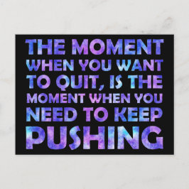 ことわざ感動的銀河系水カラーオーバーレイ ポストカード