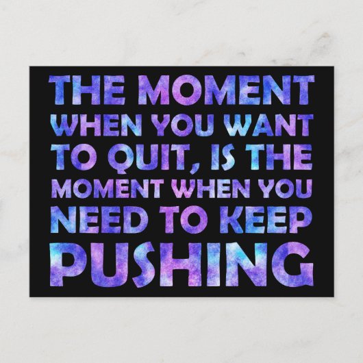 ことわざ感動的銀河系水カラーオーバーレイ ポストカード (正面)