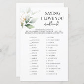 ことわざ私は世界の周りあなたを愛するブライダルゲーム (正面/裏面)