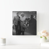 ことわざ送別 スクエア壁時計 (ホーム)