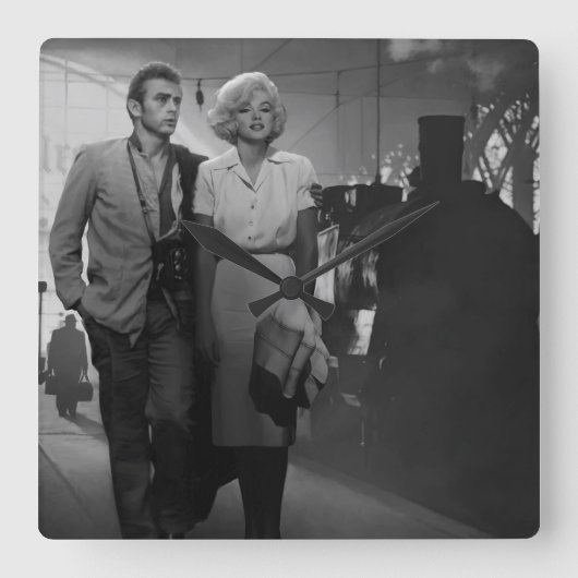 ことわざ送別 スクエア壁時計 (正面)