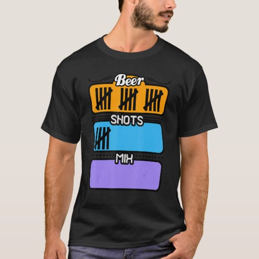 ことわざ飲用ビールアルコールパーティー Tシャツ (正面)