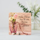 「ことわざ2倍の価値」の誓結婚い更新招待状 招待状 (スタンド正面)