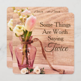 「ことわざ2倍の価値」の誓結婚い更新招待状 招待状