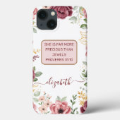 ことわざ31章 エレガントなパステルピンクの花 Case-Mate iPhoneケース (裏面)