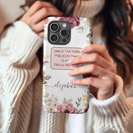 ことわざ31章 エレガントなパステルピンクの花 iPhone 13ケース
