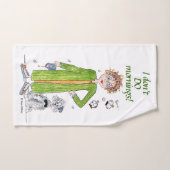 ことわざ・イ・ドン・ドン・ド・ド・ド・モーニングズ・レディ・アンド・プードル バスタオルセット (ハンドタオル)