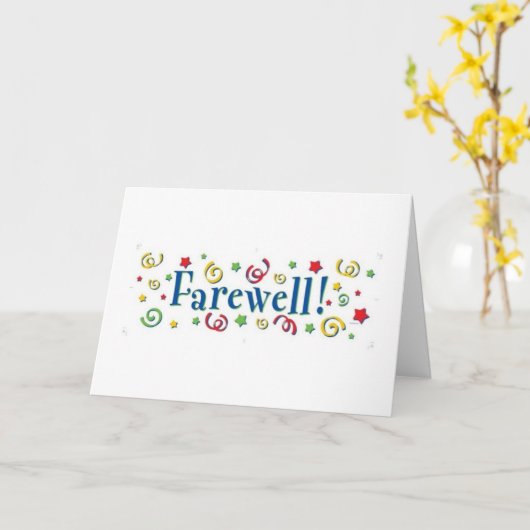 **ことわざFARWELL** カード (黄色い花)