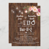 ことわざIはバーベキューストックをバーウェディングシャワー 招待状 (正面/裏面)