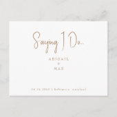 ことわざI Doフォト金ゴールド&ホワイト日付の保存 ポストカード (正面)