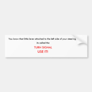 ことを左に付す少しレバー…知っています バンパーステッカー