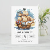 こどもの宝探しパイレーツバースデー 招待状 (スタンド正面)