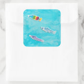 こどもの日こいのぼりステッカー スクエアシール (バッグ)