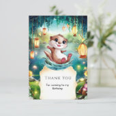 こどもの魔法のカワウソの誕生日 サンキューカード (スタンド正面)
