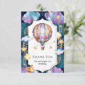 こどもの魔法の熱気球誕生日 サンキューカード (スタンド正面)