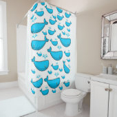 こども用ブルーホエールショーカーテン シャワーカーテン (インサイチュ)