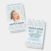 こども身元特定可愛い猫ちゃん写真緊急 バッジ (正面＆裏面)