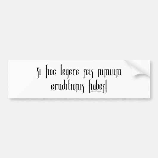 このあなたは過剰教育がある読むことができれば バンパーステッカー (正面)