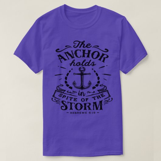このいかりは嵐の中で神のモチベーションを上げるが Tシャツ (デザイン正面)