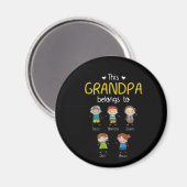 このおじいちゃんは可愛い家族パーソナライズされただ マグネット (正面/裏面)