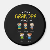 このおじいちゃんは可愛い家族パーソナライズされただ マグネット (正面)