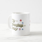 このおばあちゃん祈グルーヴィ コーヒーマグカップ (正面左)