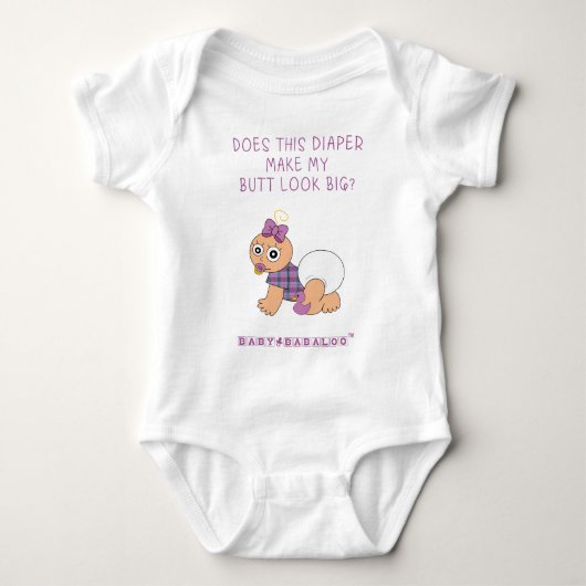 このおむつは私のお尻を大きく見せる ベビーボディスーツ (正面)