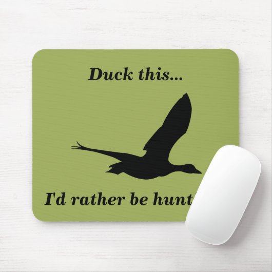 このおもしろいなアヒルの狩りのマウスパッドを引込めて下さい マウスパッド (マウス)