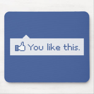 このおもしろいなFacebookを好みます マウスパッド