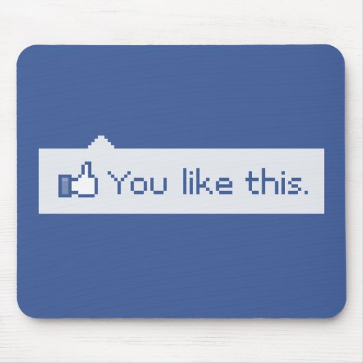 このおもしろいなFacebookを好みます マウスパッド (正面)